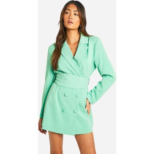 Robe Blazer Nouée - Vert Émeraude - 34