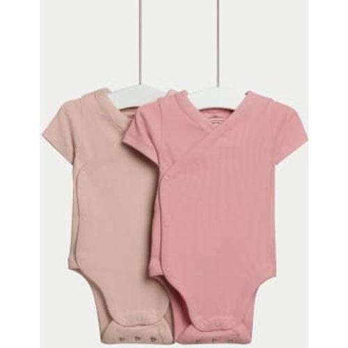 Lot De 2 Bodys En Coton Croisés Côtelés Croisé (Jusqu'au 3 Ans) - Multicolore