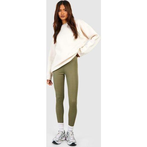 Legging Côtelé Taille Haute - Vert Kaki - 34