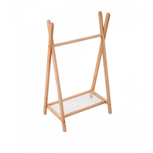 Portant À Vêtements Bois Hybride Blanc