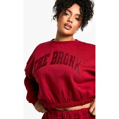 Sweat À Écusson Bronx - Rouge Bordeaux - 50
