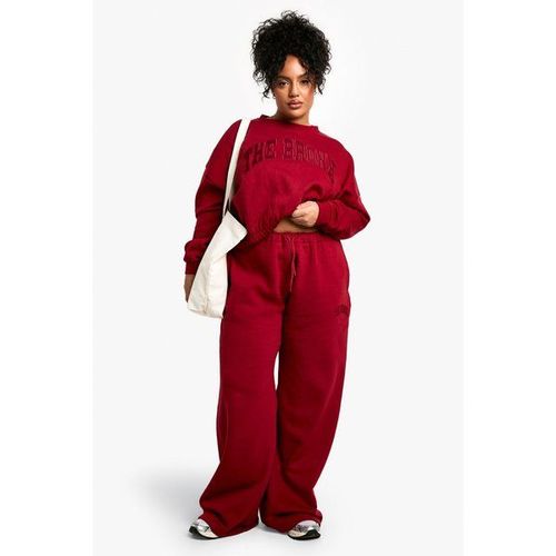 Jogging Droit À Écusson Bronx - Rouge Bordeaux - 48