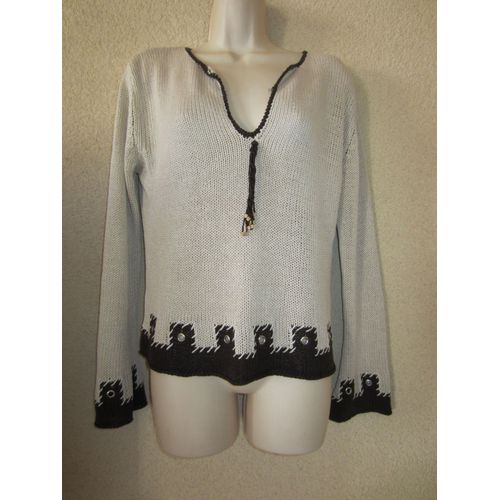 Pull Beige Et Marron T 38/40