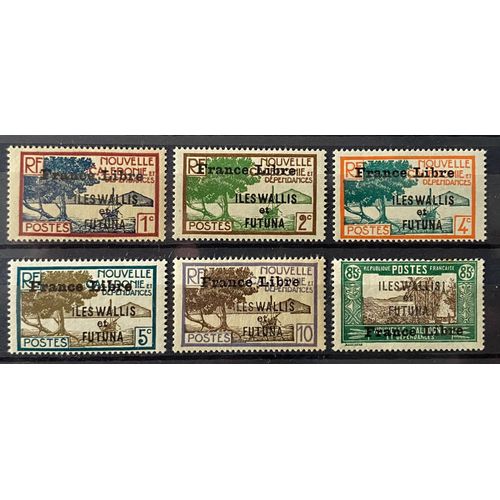 Lot De 6 Timbres Neufs Wallis Et Futuna 1941 Y&t N° 92 / 93 / 95 / 96 / 97 / 113