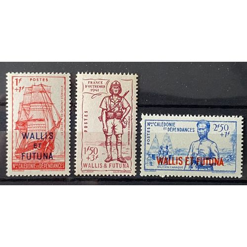 Lot De 3 Timbres Neufs* Wallis Et Futuna 1941 Y&t N° 87 / 88 / 89