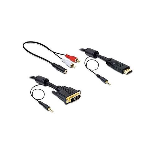 Delock Cable DVI 18 +1 vers HDMI avec Audio 2 m