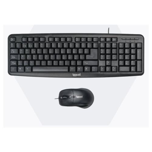 iggual COM-CK-BASIC - Ensemble clavier et souris - USB - QWERTY - noir