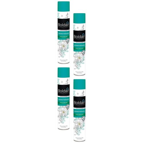 BOLDAIR Lot de 4 Désodorisants Aromathérapie Activ 500 ml parfum Thé vert forme et bien-être