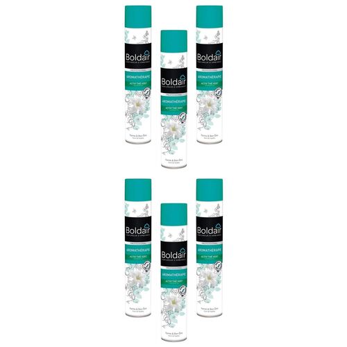 BOLDAIR Lot de 6 Désodorisants Aromathérapie Activ 500 ml parfum Thé vert forme et bien-être