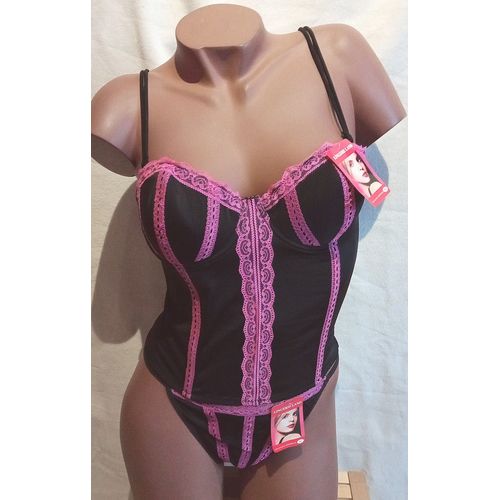 Bustier Noir/Rose