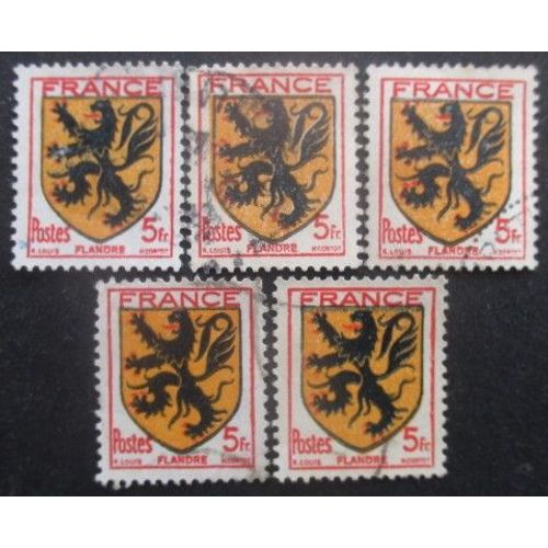 France N°602 X 5 Oblitéré