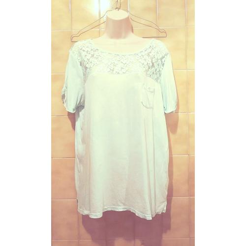 Tunique, T-Shirt Avec Dentelle, Souple, H&m, T. 38 Confortable