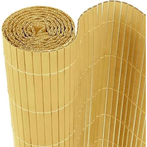 Yuenfong Canisse En Pvc Brise-Vue Occultant Pour Jardin, Balcon Et Terrasse, Résistant Aux Intempéries, Bambus, 120x300cm