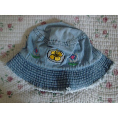 Chapeau Fille En Jean Taille 54cm "Surf Girl