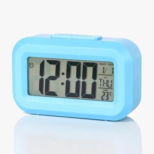 Réveil intelligent LED multifonctionnel pour étudiants et enfants, horloge de bureau numérique, simple, Shoe, minuterie-Blue