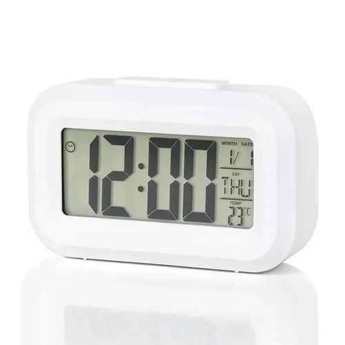 Réveil intelligent LED multifonctionnel pour étudiants et enfants, horloge de bureau numérique, simple, Shoe, minuterie-White
