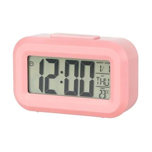 Réveil intelligent LED multifonctionnel pour étudiants et enfants, horloge de bureau numérique, simple, Shoe, minuterie-Pink