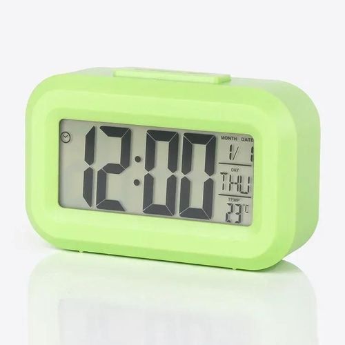 Réveil intelligent LED multifonctionnel pour étudiants et enfants, horloge de bureau numérique, simple, Shoe, minuterie-Green