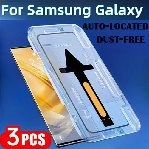 3 Ecran Protecteur Verre Trempe Pour Samsung Avec Gabarit De Pose, Smartphone: Galaxy S25 Ultra