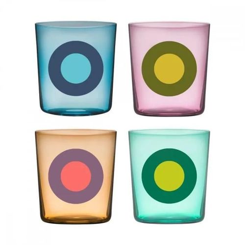 Lot De 4 Verres Dots 300ml - Remember - Multicolore -