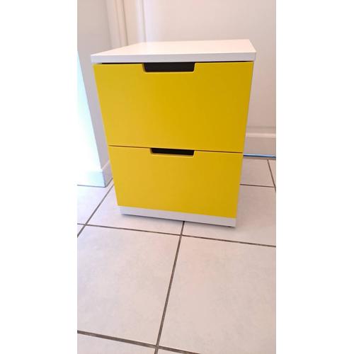 Commode 2 Tiroirs Nordli Ikea Façade Jaune