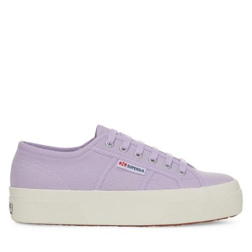 Superga - Chaussures À Semelles Compensées - Adulte - 42 Fr - Violet Lilas / Ivoire