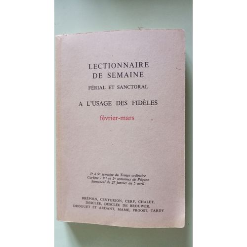 Lectionnaire De La Semaine