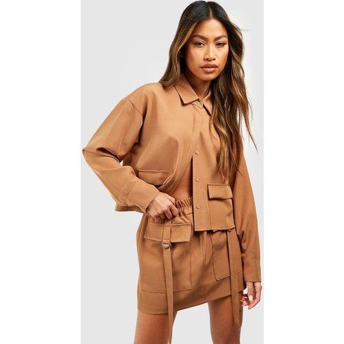 Jupe Cargo À Anneau - Marron Camel - 34