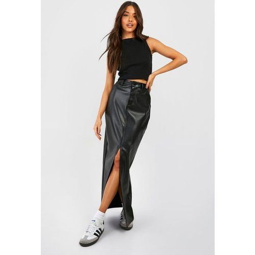 Jupe Longue Fendue Taille Haute - Noir - 36