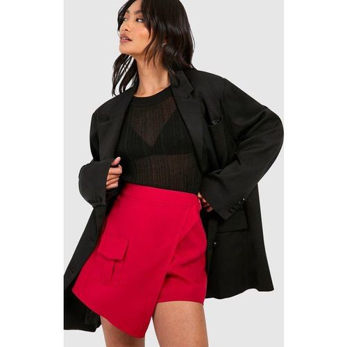 Jupe-Short Portefeuille - Rouge Vin - 40