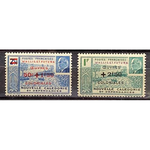 Lot De 2 Timbres Neufs** Wallis Et Futuna 1944 Y&t N° 131 / 132