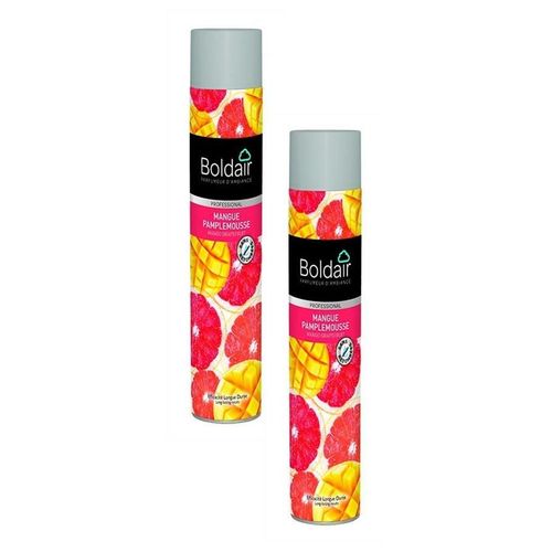 boldair Lot de 2 Aérosols 750 ml Désodorisant parfumant mangue pamplemousse