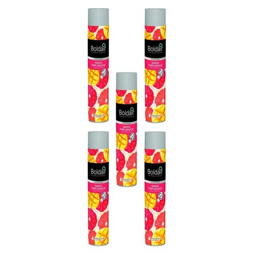 boldair Lot de 5 Aérosols 750 ml Désodorisant parfumant mangue pamplemousse