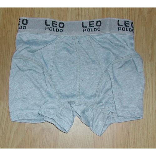 Boxer Gris Clair Leo Poldo Taille 6 - 8 100% Cotton