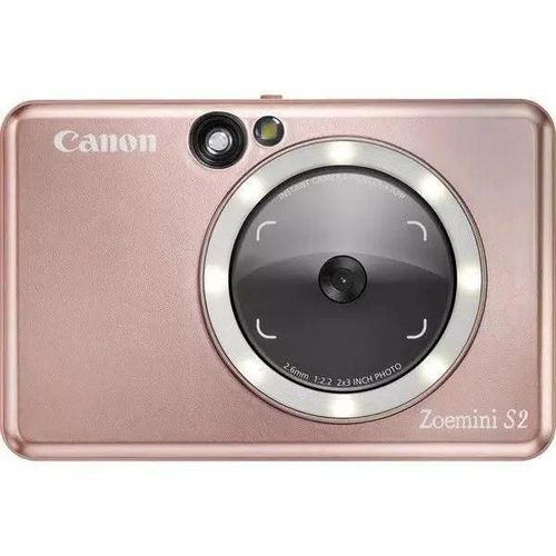 Appareil Photo Instantané - Canon - Zoemini S2 - Rose Doré - Compact - Inclus 10 Feuilles Zink