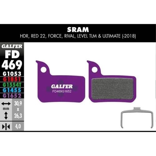 Plaquette De Frein Galfer Sram Red 22 - Violet - 30,9 Mm