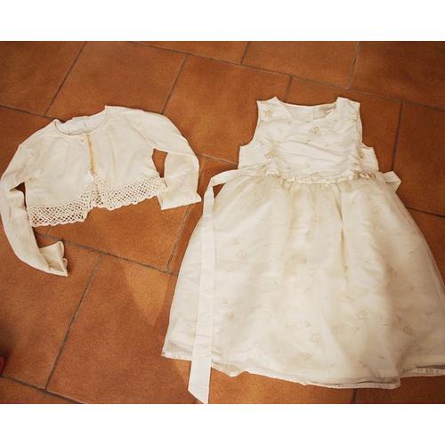 Robe De Cérémonie Fille 8 Ans Neuve + Veston Neuf Marque Orchestra