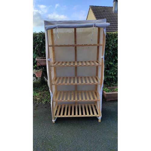 Étagère Bois Avec Tissu Blanc (14100 Lisieux)