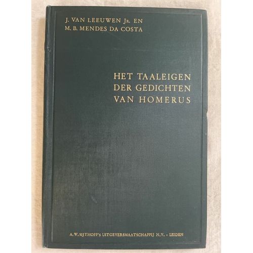 Het Taaleigen Der Gedichten Van Homerus