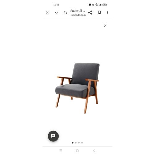 Fauteuil Vintage Gris Anthracite Maisons Du Monde Neuf En Carton