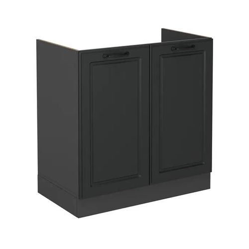 Meuble Bas Sous-Évier R-Line, 80cm Sans Pt, Anthracite Campagne, Anthracite, Vicco