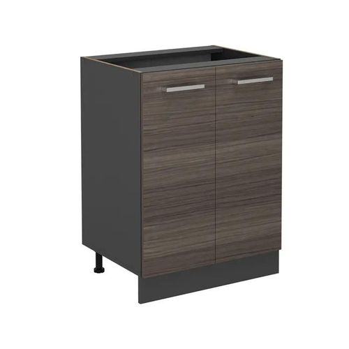 Meuble Bas De Cuisine R-Line, 60cm Sans Pt, Gris Noble, Anthracite, Vicco