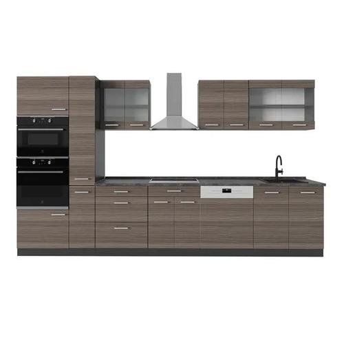 Cuisine Complète R-Line, 350cm , Pt Anthracite, Gris Noble/Anthracite, , Vicco