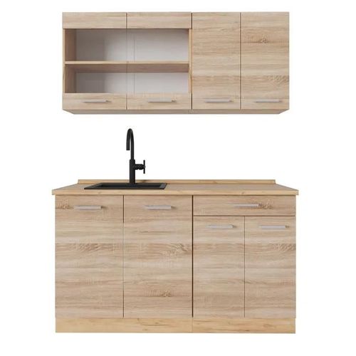 Cuisine R-Line, 140cm Sans Pt, Sonoma/Chêne Doré, , Vicco