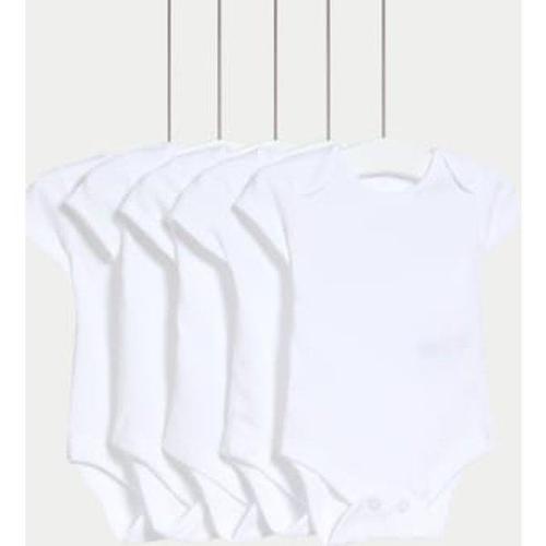 Lot De 5 Bodys Gaufrés 100 % Coton (Jusqu'au 3 Ans) - Blanc