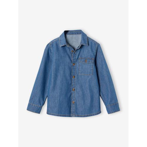 Chemise En Denim Léger Garçon Stone