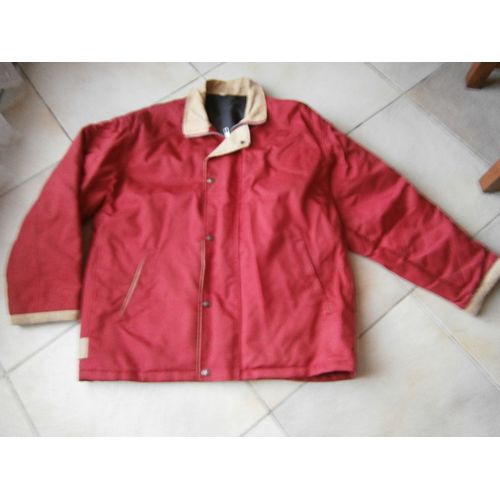 Blouson Rouge Bordeaux Beige Taille L