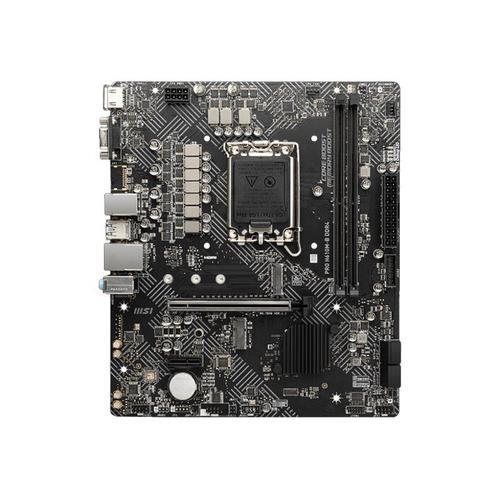 MSI PRO H610M-G DDR4 - Carte-mère - micro ATX - Socket LGA1700 - H610 Chipset - USB 3.2 Gen 1 - Gigabit LAN - carte graphique embarquée (unité centrale requise) - audio HD (8 canaux)