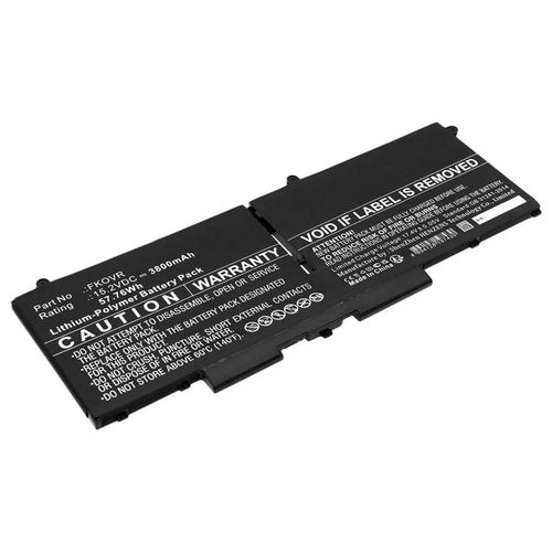 DLH - Batterie de portable (équivalent à : Dell FK0VR, Dell 0FK0VR, Dell PX0GF, Dell 8P81K, Dell 8H6WD) - lithium-polymère - 3800 mAh - 58 Wh - pour Dell Latitude 5330, 5430, 5530, 7330, 7430...