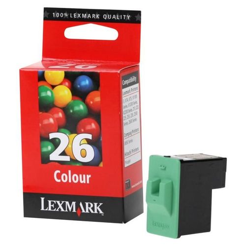 Lexmark Cartridge No. 26 - Jaune, cyan, magenta - original - cartouche d'encre - pour Lexmark i3, X1140, X1250, X1280, X1290, X2240, Z24, Z511, Z604, Z614, Z640, Z645, Z647